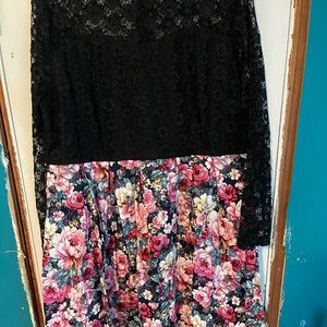 Lace and Floral Dress